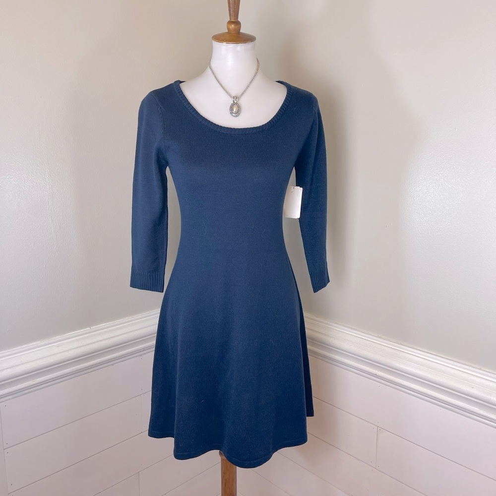 Midnight Doll Navy Sweater Dress S (jrs.) FREE SHIP